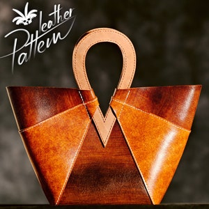Molde em PDF para bolsa de couro - A bolsa Lizzie - da LeatherHubPatterns
