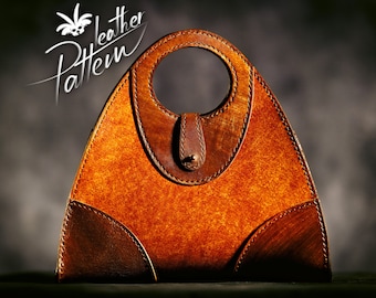 Leather purse pattern PDF - The Maroquina - by LeatherHubPatterns