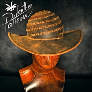 Leather hat pattern PDF - The prelate hat -  by LeatherHubPatterns