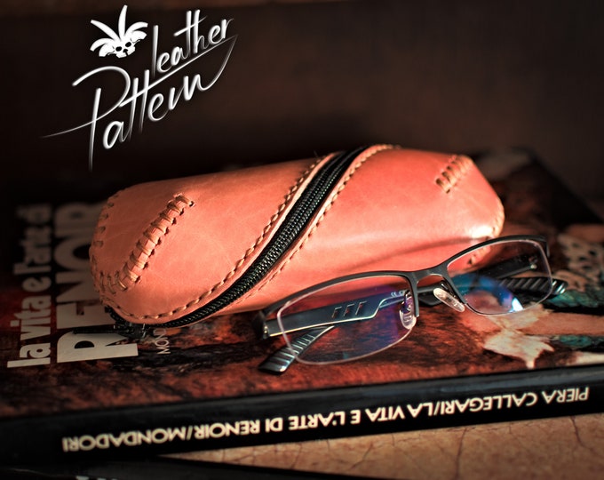 Eyeglasses case leather patterns PDF - by LeatherHubPatterns