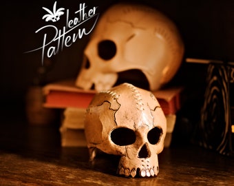 Skull leather pattern PDF - by LeatherHubPatterns