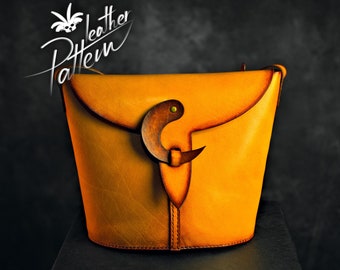 Leather bag pattern PDF - Katerinka - by LeatherHubPatterns