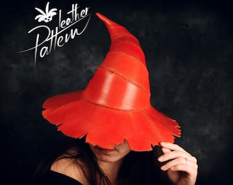 Wizard hat leather pattern PDF - by LeatherHubPatterns