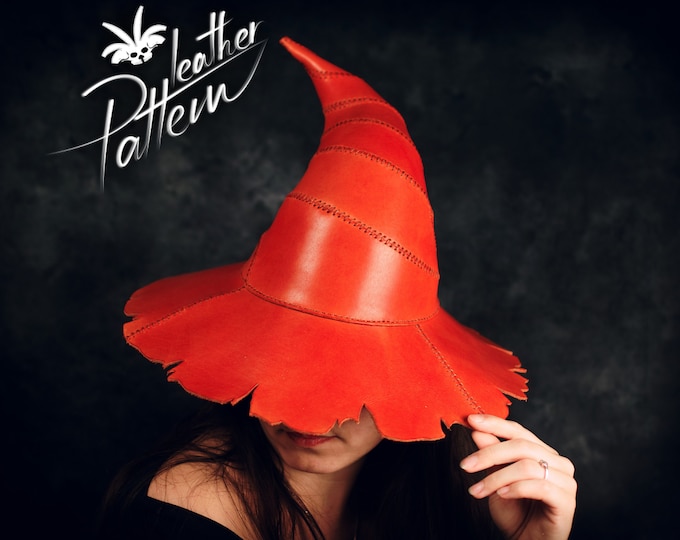 Wizard hat leather pattern PDF - by LeatherHubPatterns