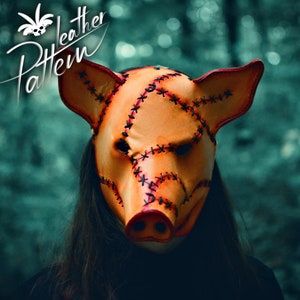 Pig leather mask pattern PDF - The Pigenstein - by LeatherHubPatterns