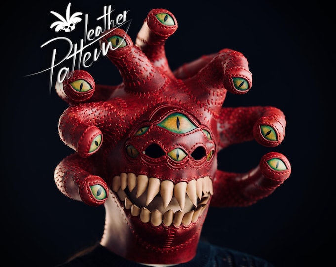 Beholder mask leather pattern PDF - by LeatherHubPatterns