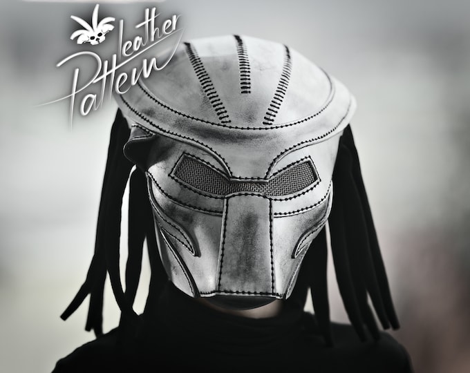 Predator mask leather pattern PDF - by LeatherHubPatterns