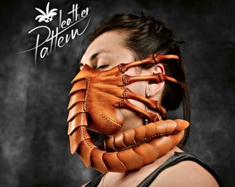 Face hugger mask leather pattern PDF - by LeatherHubPatterns