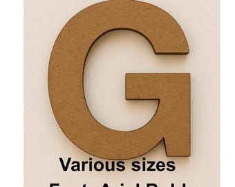 Custom Arial Bold MDF Wooden Letters: DIY Craft, Nursery Decor