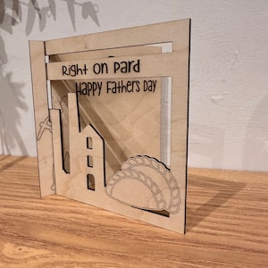 Tarjeta de madera de Cornualles, tarjeta de regalo, cumpleaños, día del padre, ocasión especial