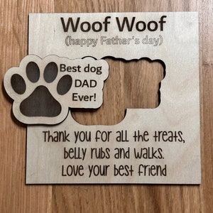 Tarjeta magnética de cumpleaños para el día del padre, perro, papá