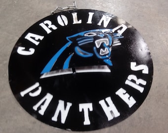 Signo de Carolina / Panteras Signo / Signo de metal / Man Cave Sign / Wall Decor / Fathers Day Gift Idea / Wall Hangings / Custom Sign / Gift Idea