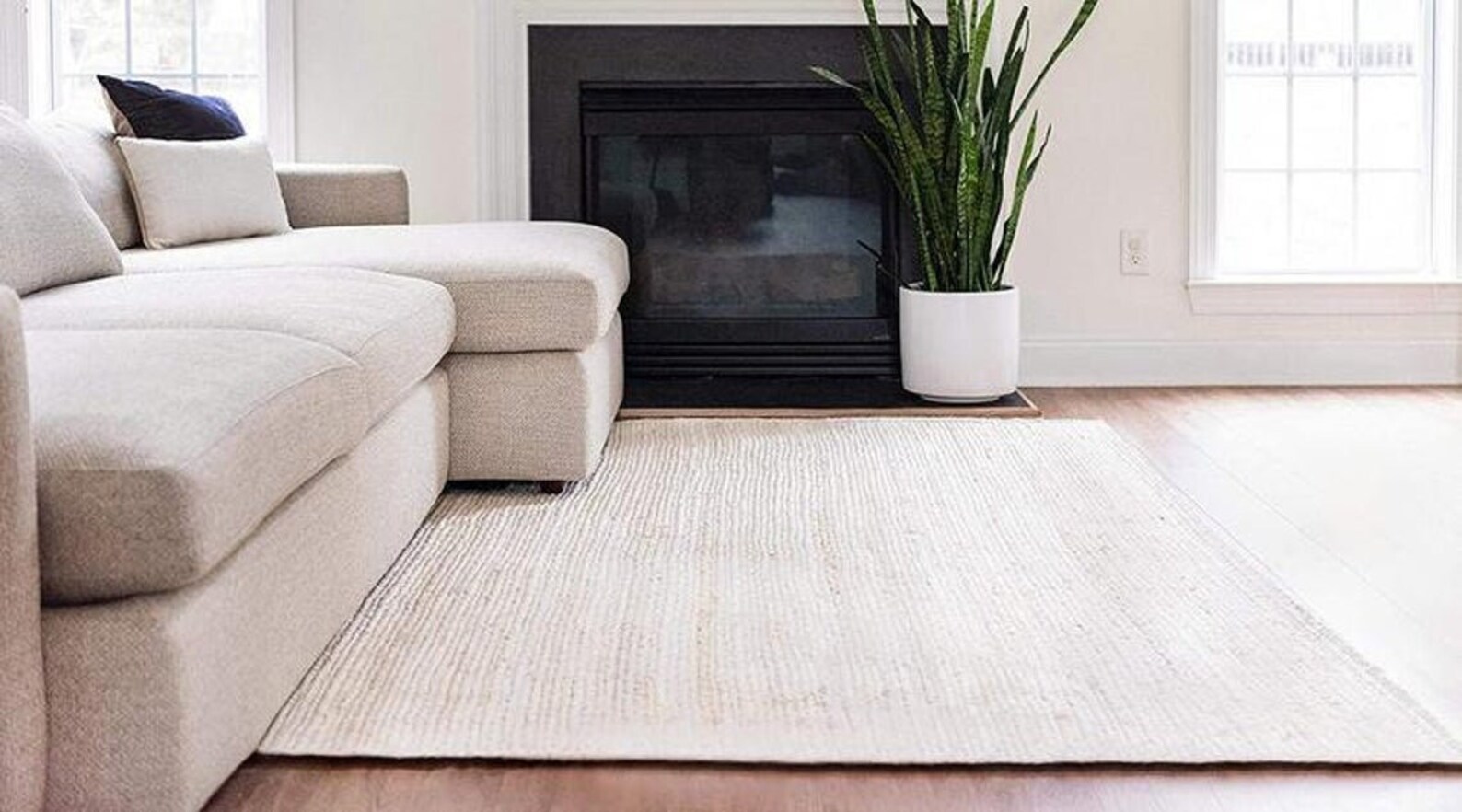 Large Handwoven Cream Rug Bedroom Rug Cotton Carpet Living Etsy
