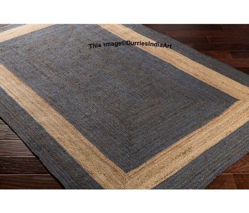 6x9 8x10 9x12 10x14 Ft. Jute Rag Rug Natural Jute Rug Eco Etsy