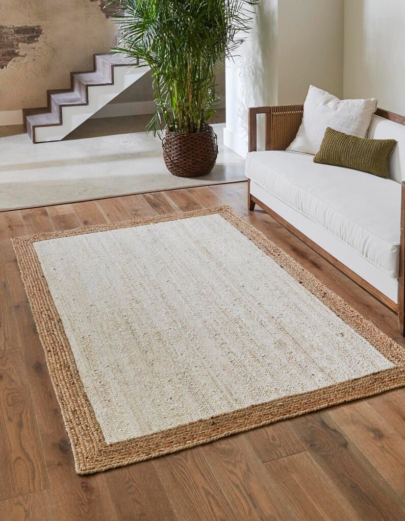 6x9 8x10 9x12 10x14 Natural Jute Area Rug Handmade Braided Etsy
