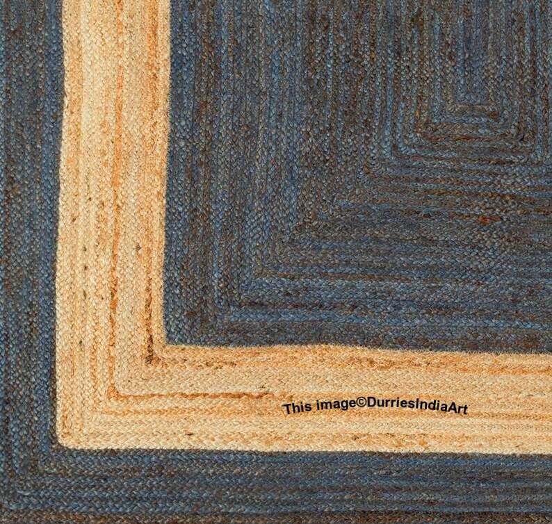 6x9 8x10 9x12 10x14 ft. Jute Rag Rug Natural Jute Rug Eco Etsy