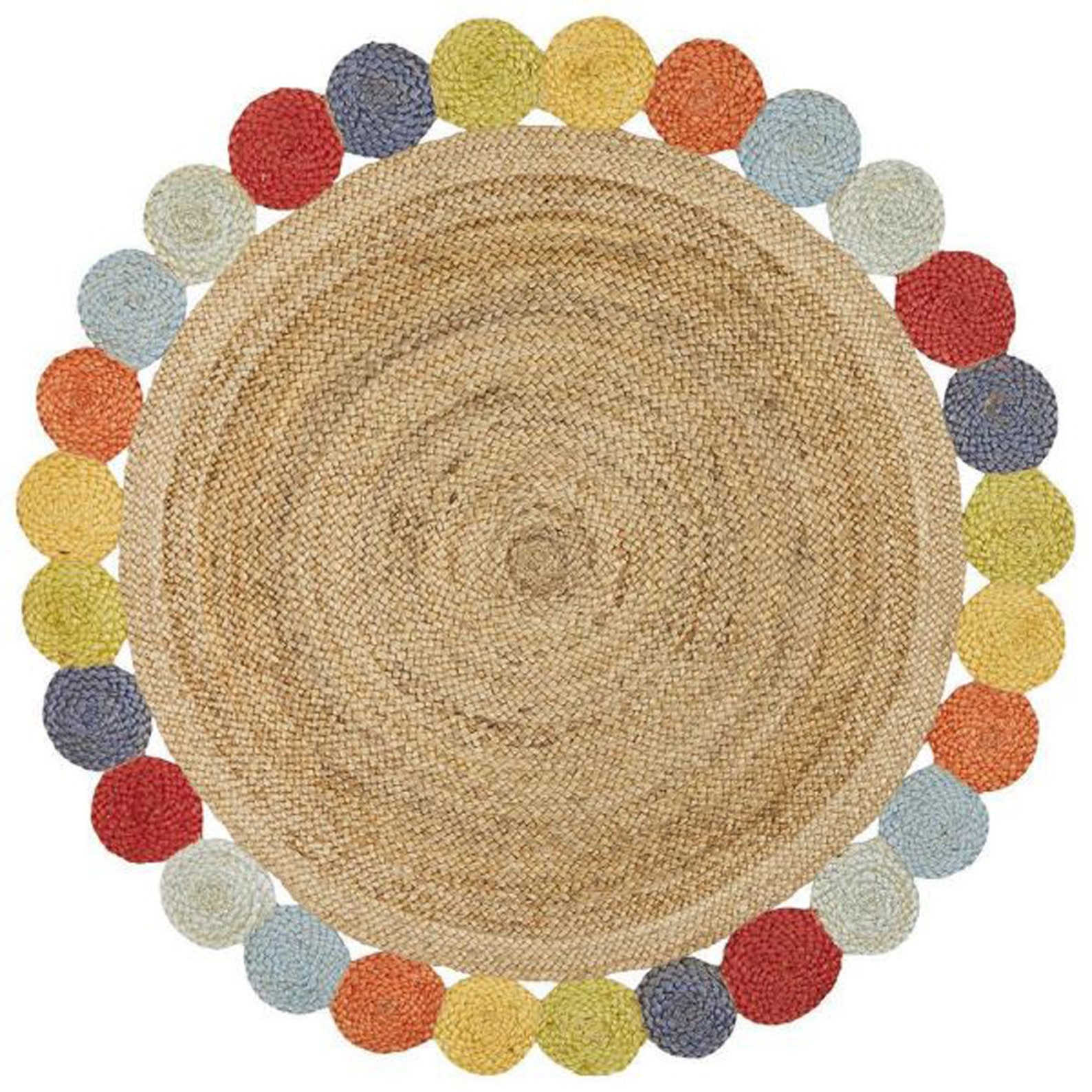 4x4 5x5 6x6 7x7 8x8 Ft. Round Table Rug in Palm/rag rugs/ Etsy
