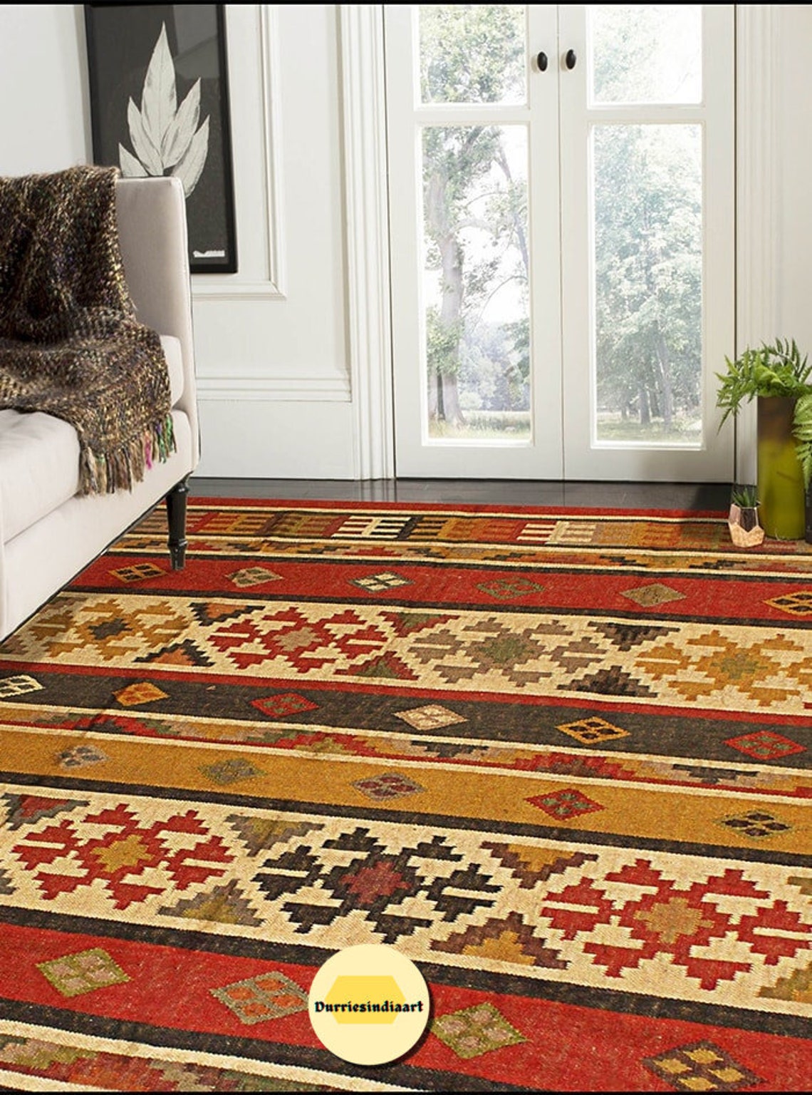 Salon Rug Turkish Rug 9x12 ft Handmade Rug Living Room Etsy