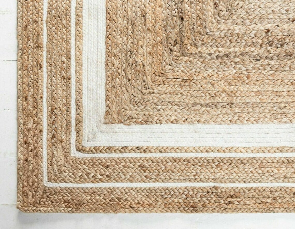 Hand Woven Rug Natural Square Rug Wicker Foldable Rug Etsy