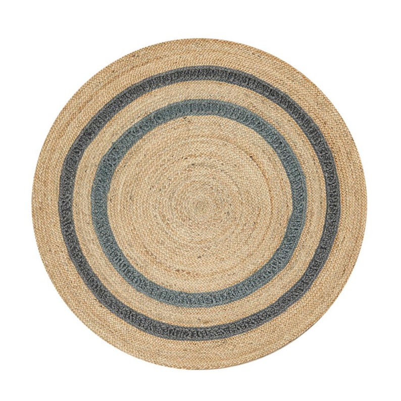 8x8 Ft. Round Table Rug in Palm/Hemp rug/Rug/Area Rugs/Floor Etsy