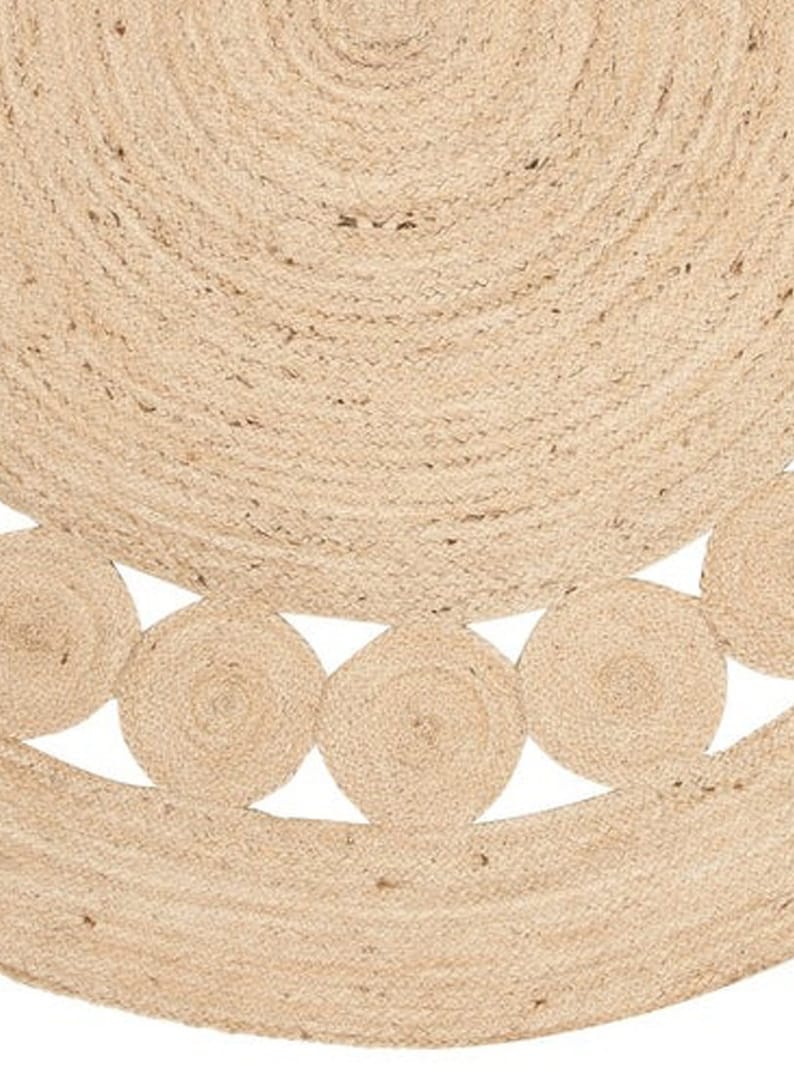 CUSTOM SIZE round brown woven straw floor mats/handmade round Etsy