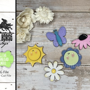 Spring-Themed Magnet Collection - Scrap Buster - SVG - NOT a Physical Item
