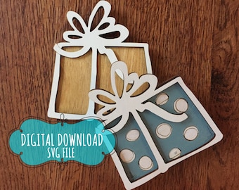 Boîte-cadeau célébration - SVG - fichier numérique - licence illimitée