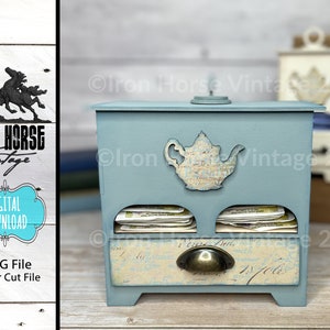 Tea Tower - Tea Holder - Cabinet - Tabletop - Kitchen - Home Decor - SVG - NOT a Physical Item