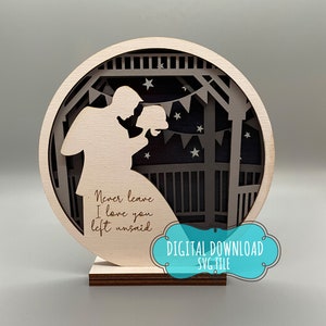 Dancing Couple Under the Stars, Romantic Couple, Layered Tabletop Sign, SVG File, Laser Ready, Digital Download