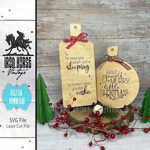 Mini Holiday Cutting Boards, Shelf Sitters, Tabletop Decorations, Farmhouse Style, Christmas Home Decor, Kitchen Decor, Digital Download