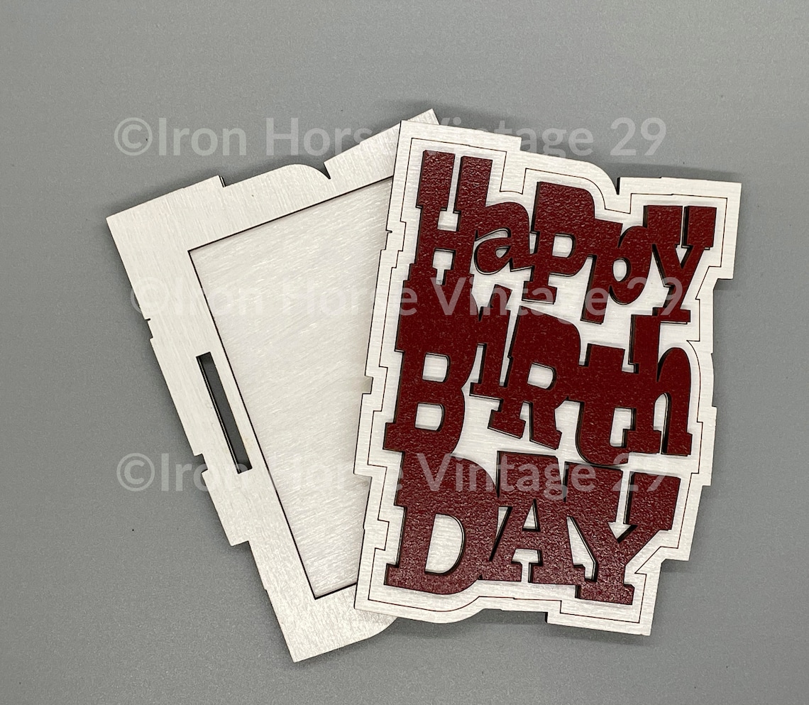 Happy Birthday Gift Card Holder SVG Digital Download Etsy
