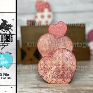Cuore - San Valentino - Amore - Mensola - Porta carte regalo - SVG - NON un prodotto fisico