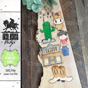 Wild West Magnets, Rustic Farmhouse Style, Cowboy Theme, Western Themed SVG, Scrap Buster, SVG File, Laser Ready, Digital Download
