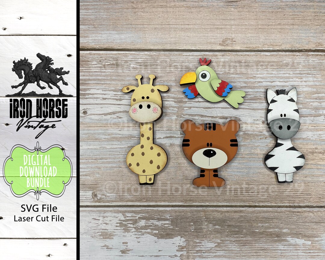 Cute Jungle Animals, Cute Animal Scrap Buster, Laser