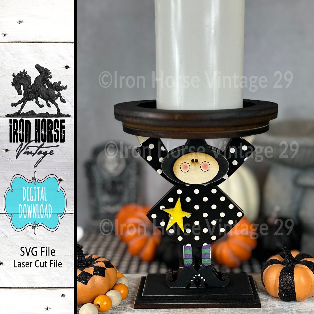 Witch Candle Holder, Cute Halloween Witch, Halloween Decoration, Home