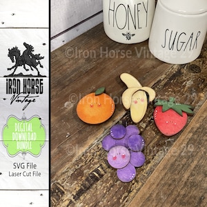 Cute Fruit Magnets, Scrap Buster, Tiny Fruit, Farmhouse Style, Home Decor, Kitchen Decor, Quick Cut and Easy Assembly, NOT a Physical Item
