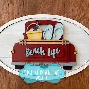 3 Stück – Beach – Flip Flops - Tailgate Schild – SVG Datei – Digital Download – unlimitierte Lizenz