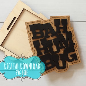 Bah Humbug - Gift Card Holder - SVG - Digital Download - Unlimited License