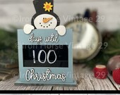 Snowman Christmas Countdown Calendar: Farmhouse Style Tabletop Sign (Digital Download)