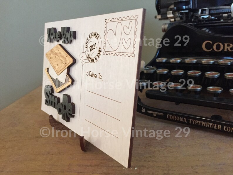 Instant Digital Download \u2013 Unlimited License SVG Valentine Post Card Smores