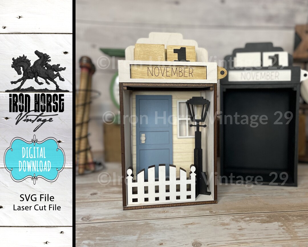 Shadowbox Calendar With Interchangeable Inserts, Tabletop Calendar