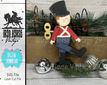 Wooden Toy Soldier Shelf Sitter: Farmhouse Style Christmas Decor (Digital Download)