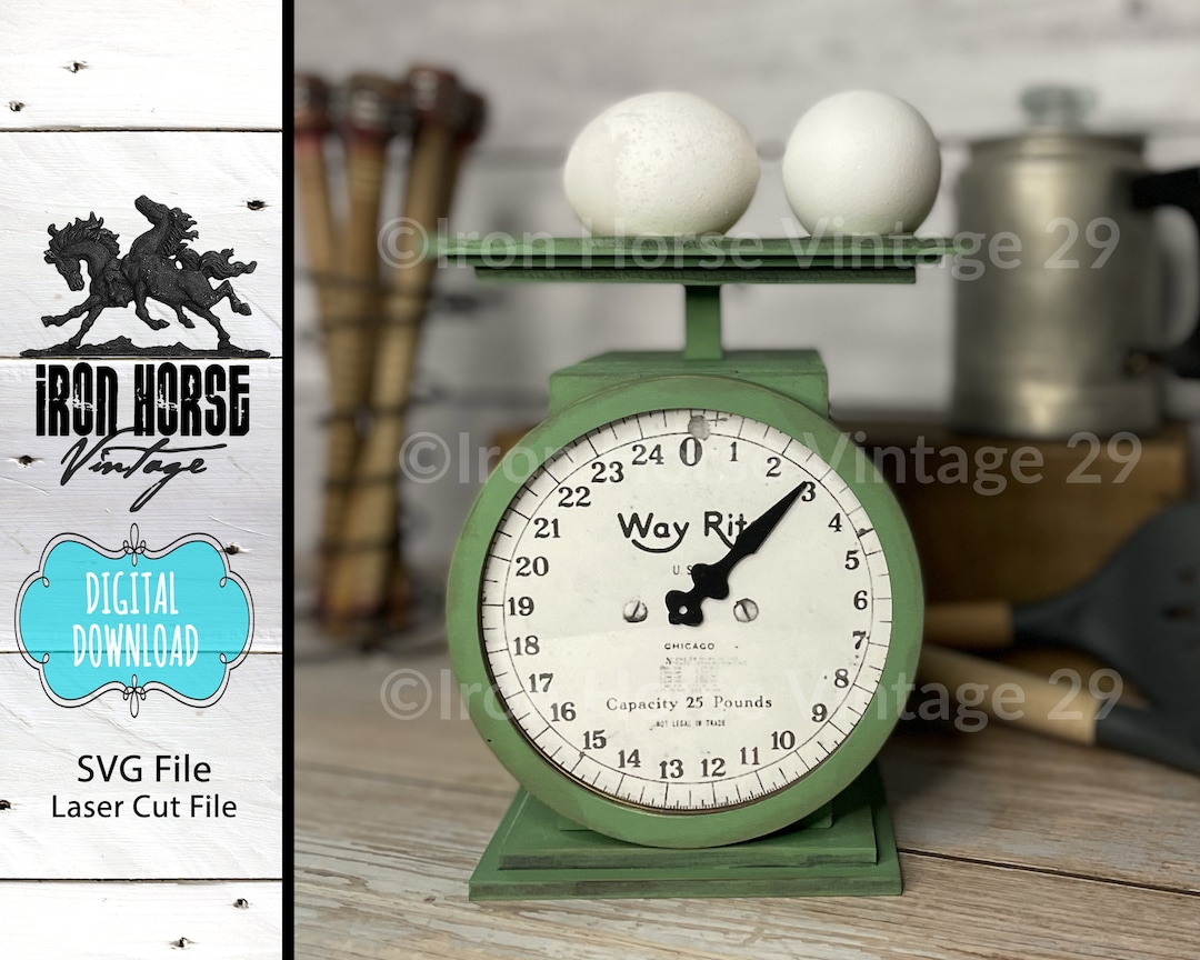 Farmhouse - Counter Scale - Faux Vintage - Home Decor - Primitive ...