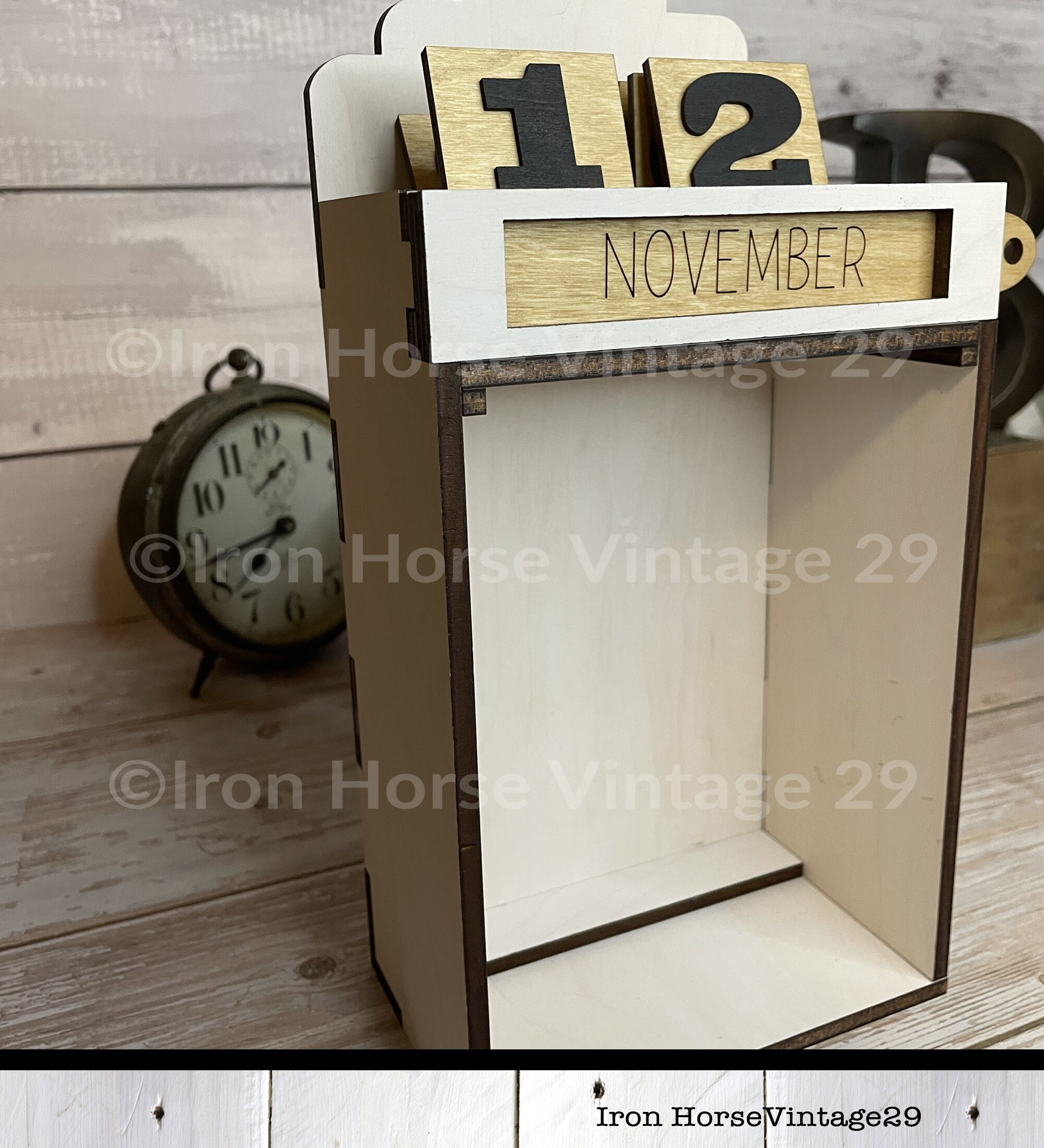 Shadowbox Insert Interchangeable Calendar Farm Barn Etsy