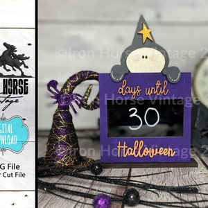 WItch - Calendar - Countdown - Halloween - Erasable - Home Decor - NOT a Physical Object