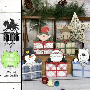 Cute Christmas Gift Card Holders, Christmas Ornaments, Farmhouse Style, Gift Tags, Home Decor, Laser Ready SVG Bundle, Digital Download