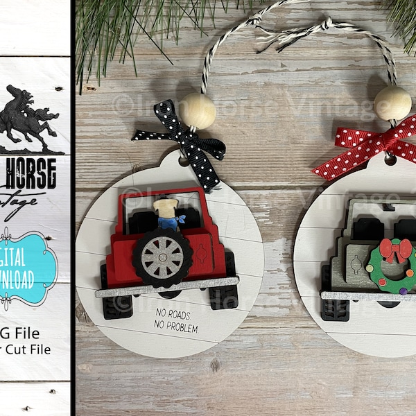 Off Road Vehicle - Ornament -  Holiday - Shiplap - Home Decor - SVG - Digital Download - NOT a Physical Item