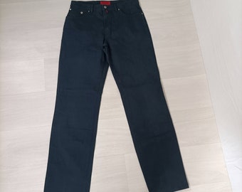 Vintage trousers for men Pierre Cardin, blue navy trousers for men smart casual