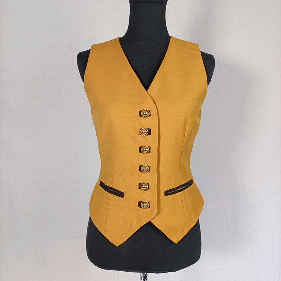 Moschino Couture 90s Mustard Vest Etsy