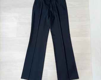 y2k black trousers Roberto Cavalli, fashion 2000